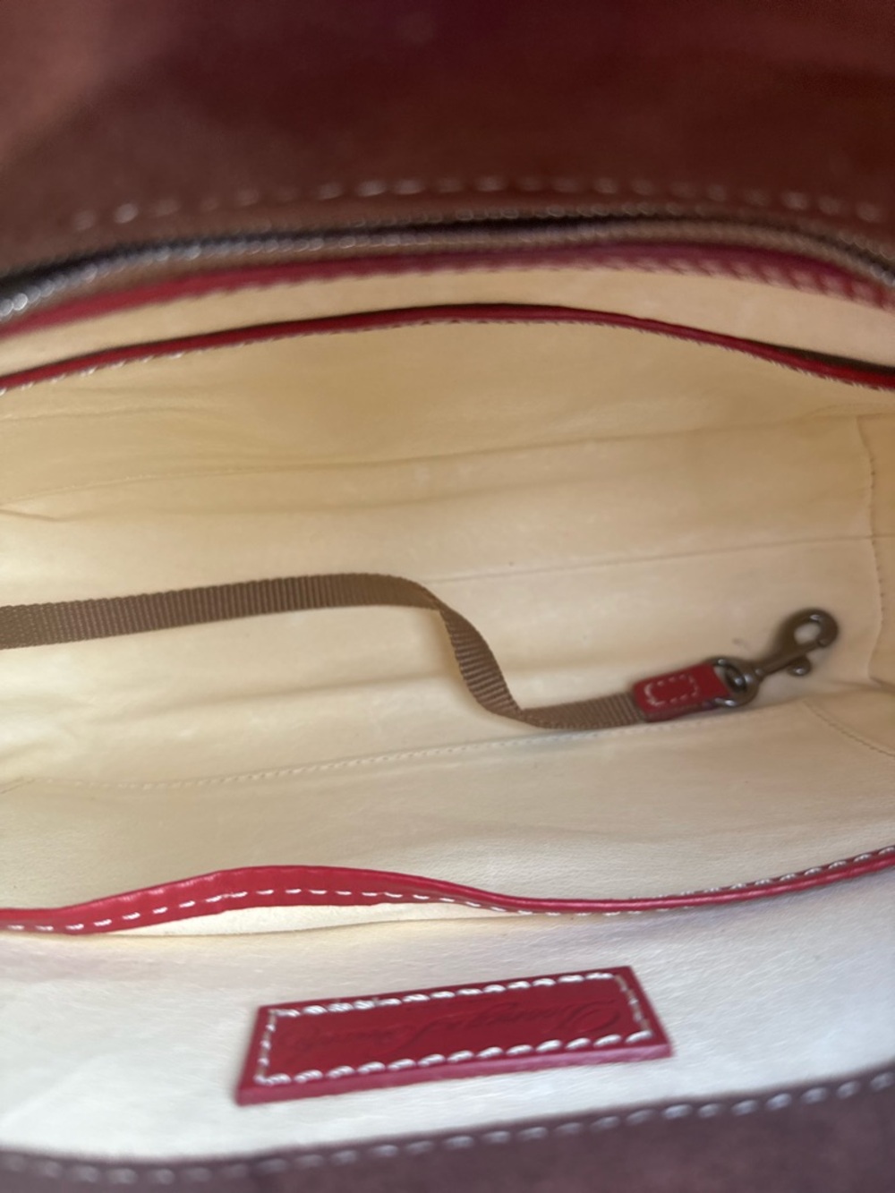 Dooney & Bourke Red Florentine Toscana Hobo Bag - Picture 4 of 5